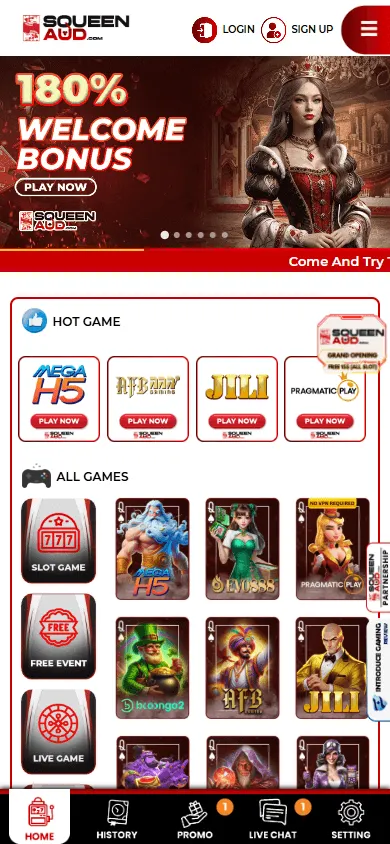 Squeenaud Casino mobile browser experience with AUD play and casino access